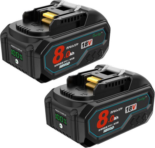 Waitley マキタ 18V バッテリー Makita 互換 実容量8.0Ah カットオフ保護機能付 サムスン製21700セル採用 ％残量インジケーター搭載 PSE認証済み 一年保証付き