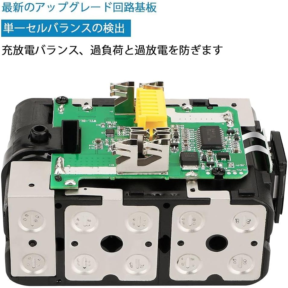 Waitley ウィトレ Makita マキタ 18V バッテリー 充電器セット マキタバッテリー 18V 互換 BL1860B 6.0Ah DC18RF デジタル残量指示付 一年保証付き PSE認証済品